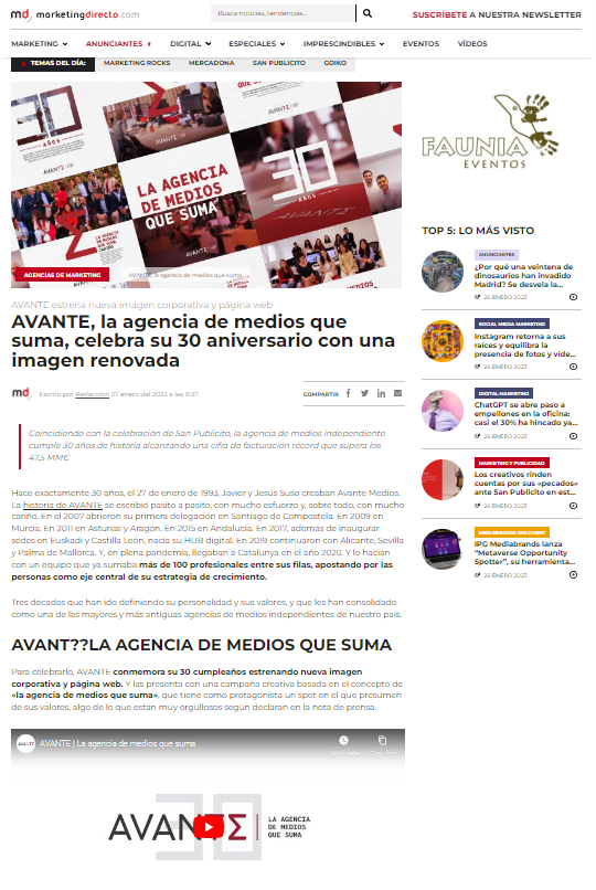 Marketing-Directo-AVANTE-30-Aniversario-Nueva-Imagen