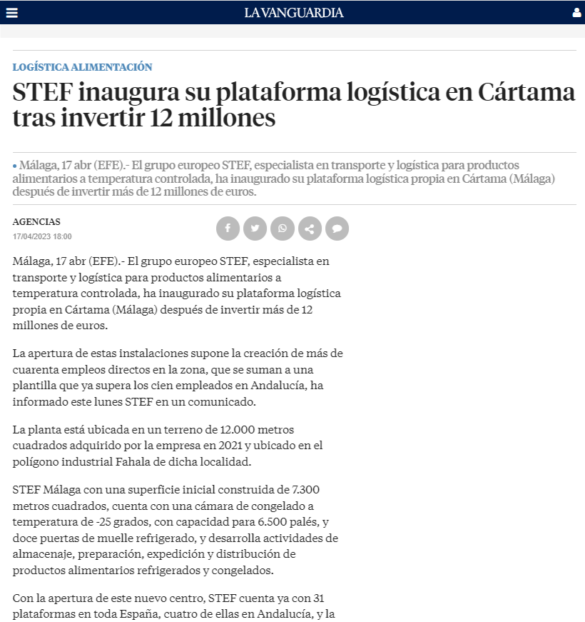 Vanguardia- Inauguración STEF - AVANTE