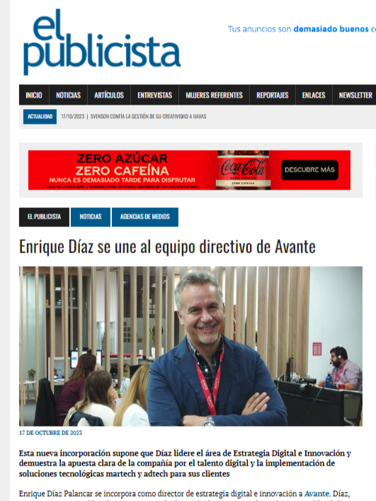 El Publicista_Fichaje Enrique Díaz_AVANTE