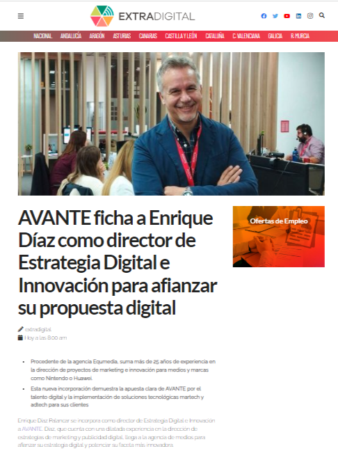 ExtraDixital_Fichaje Enrique Díaz_AVANTE