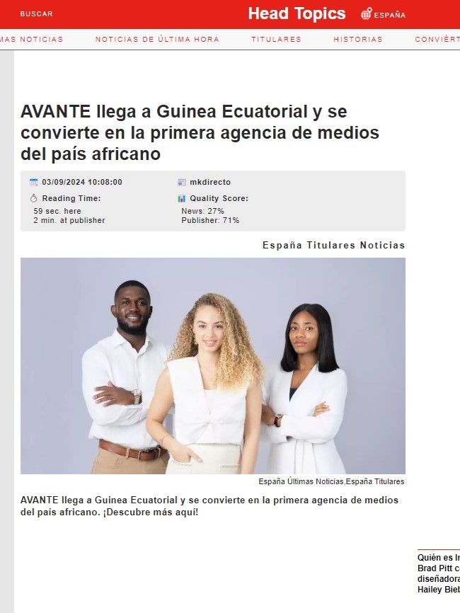 AVANTE Guinea Head Topics