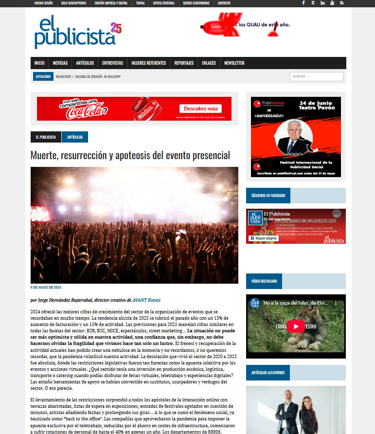 Tribuna de Jorge Hernández  para El Publicista