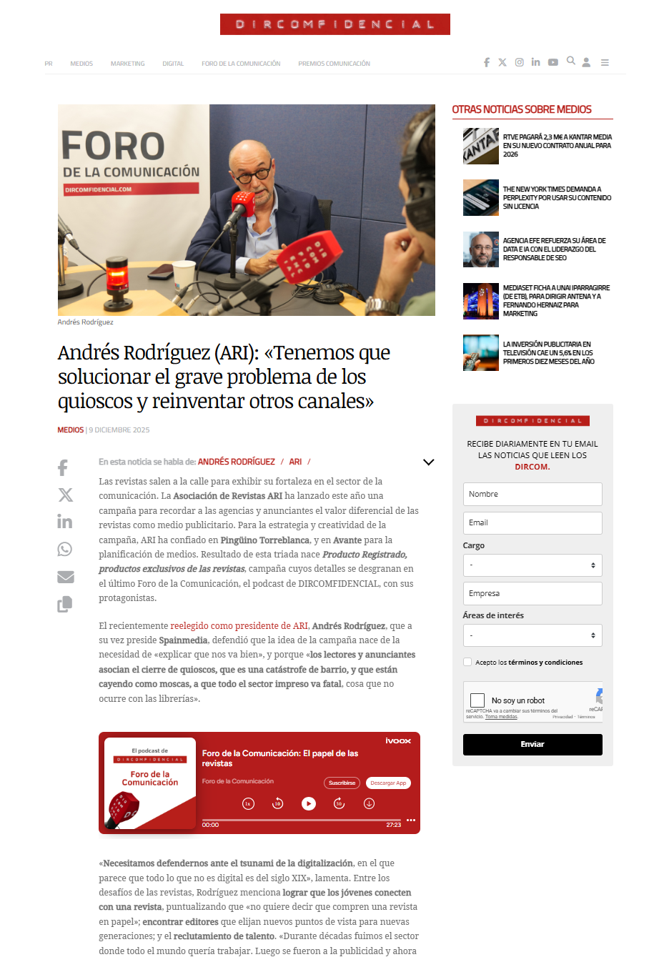 Tribuna de Jorge Hernández  para El Publicista